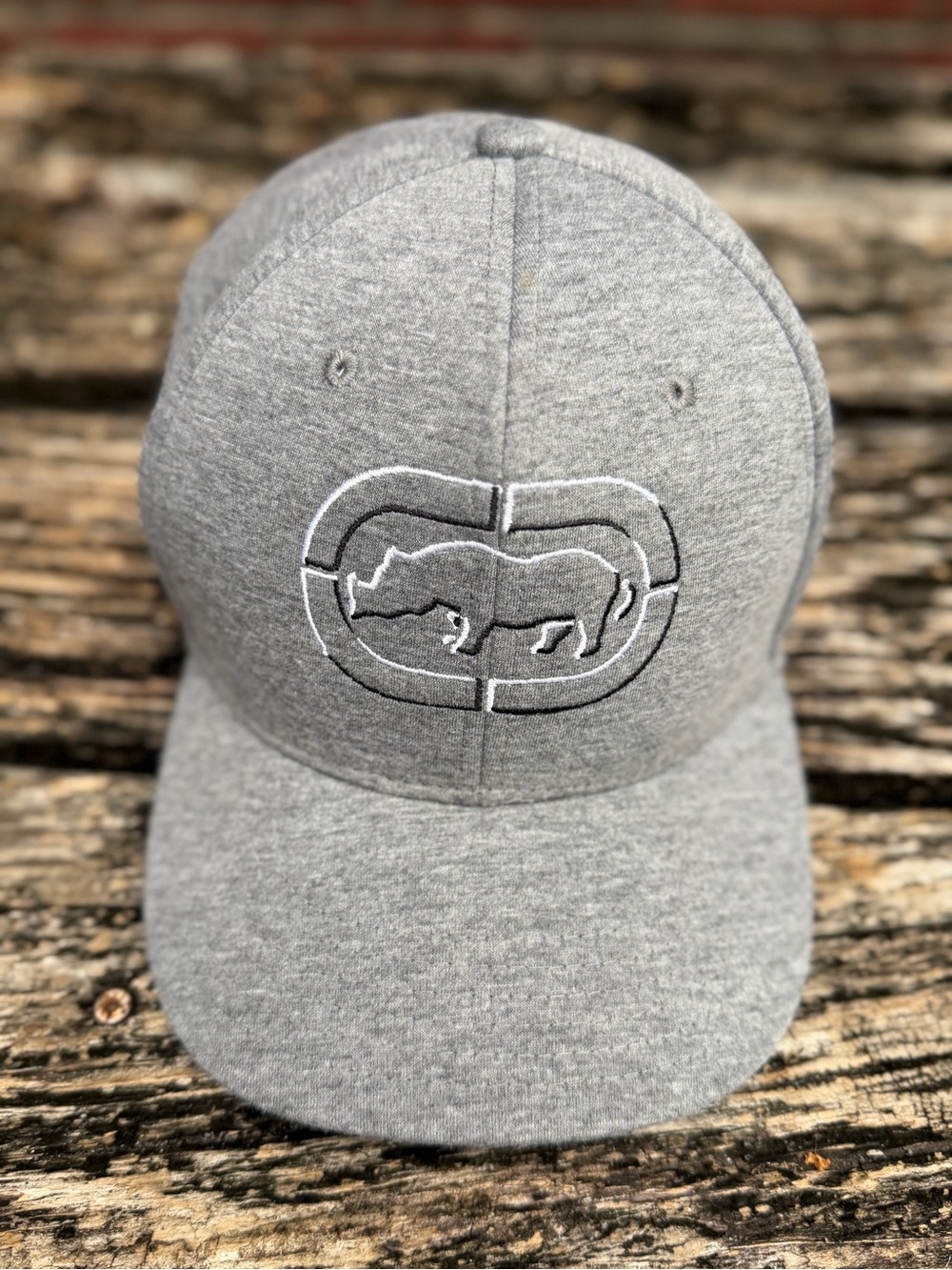 Ecko Unltd. Heather Gray Adjustable Snapback Rhino Baseball Cap Hat OSFM BT1